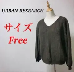 a0880【URBAN RESEARCH】ニット　セーター　長袖　フリーサイズ