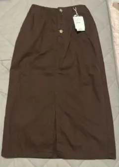 Ems excite☆ブラウン★M☆ミディアム丈★スカート　ベルトなし