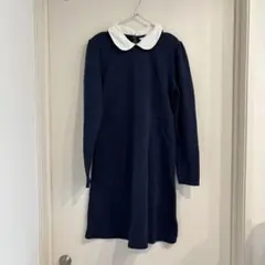 H&M ネイビー ワンピース 134/140cm 襟付き