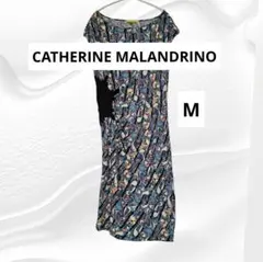 CATHERINE MALANDRINO　青系抽象パターン アシンメトリー　M