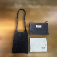 エバムエバevamノベルティのバッグとポーチとHarrir Tweedポーチ