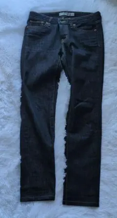 ユニクロダークデニム スキニーフィット パンツ　25