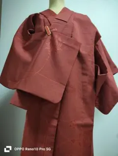 小紋 赤色 着物