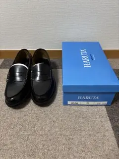 HARUTA 6350 黒 ローファー