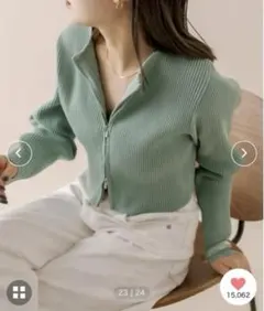 ミスティックmline Wジップニット✨未使用タグ付き