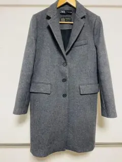 ZARA グレー チェスターコート L