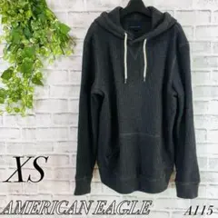 AMERICAN EAGLE ワッフルニットパーカー グレー M相当のサムネイル