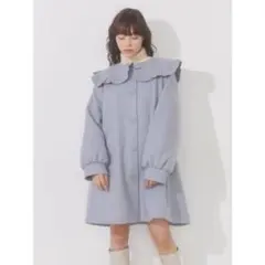 merry jenny Aラインセーラーコート アイスブルー