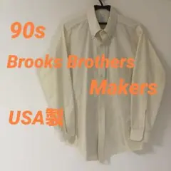 90s BrooksBrothers makersBDシャツライトイエロー L