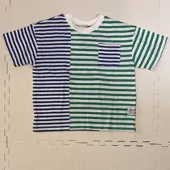 新品未使用　Petit mainプティマイン ボーダーTシャツ　110センチのサムネイル