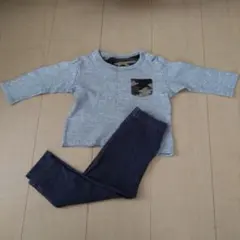 ユニクロカットソー　ユニクロパンツ　80