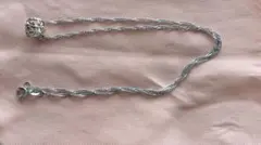 シルバーネックレス リングモチーフ キラキラ 上品