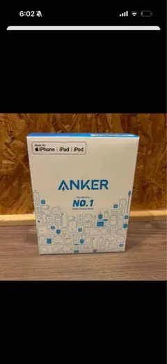 【未開封品】Anker Power Bank ライトニングケーブル　アンカー　白