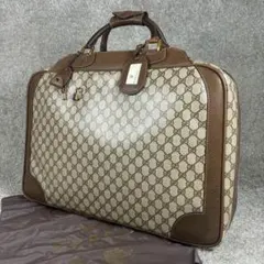 極美品】GUCCI GG ボストンバッグ 2way ブラウン レザー 金具ロゴ