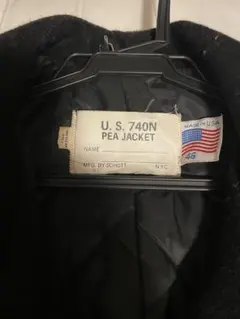 【Schott】U.S. 740N ピーコート ブラック サイズ46