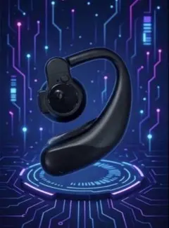 Bluetooth ワイヤレスイヤホン 片耳 耳掛け 通話 ブラック イヤホン