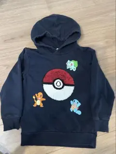 子供　パーカー　120㎝　ポケモン刺繍フード付きパーカー