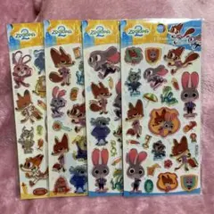 ズートピア ぷっくりシール 4枚セット ディズニー