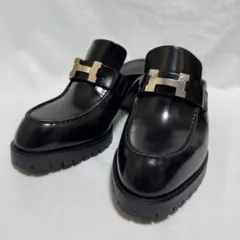 極美品・新作／HERMES モカシン ルーブル ローファー 38 ブラック