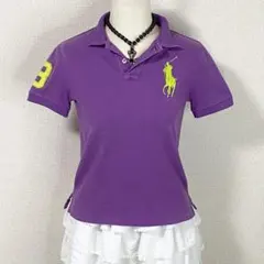 y2k ラルフローレン ビッグポニー ポロシャツ 平成ギャル 平成女児 パープル