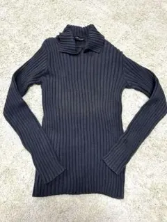 agnes b homme カラー　リブニット　チャコールグレーのサムネイル