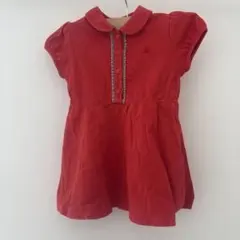 バーバリー　Burberry 赤　ワンピース　80cm チェック　半袖