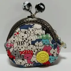 【ハンドメイド】 大人可愛いがま口ポーチ