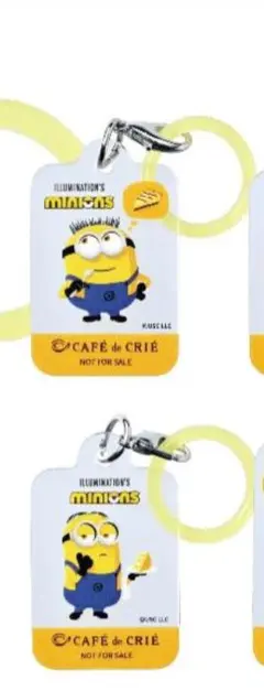 激安【新品】カフェ・ド・クリエ☓ミニオンコラボ　アクリルキーホルダー2個非売品