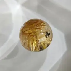 ヘマタイト入り ルチル クォーツ 804e 粒売り １粒 8mm