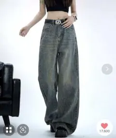 ラインストーン デニム