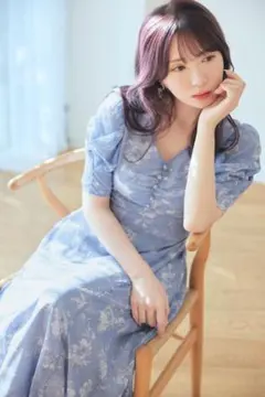 MERCURYDUO×かわにしみき　フラワーギャザースリーブワンピース