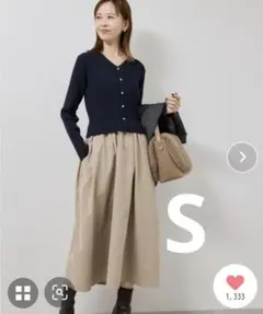 【新品未使用】ロペピクニック、メタル釦ドッキングワンピース、S、ニットワンピース