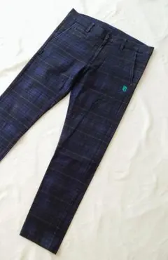 パーリーゲイツゴルフストレッチパンツ　チェック柄　メンズ4 M
