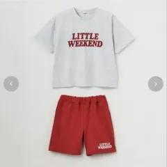 リトルウィークエンド　セットアップ　フロントロゴ　しまむら　LW 上下セット
