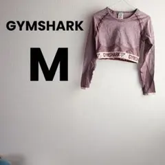 GYMSHARK FLEX CROP TOP M ダークルビー