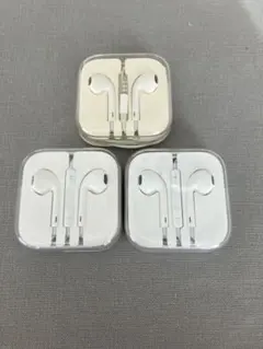 未使用 Apple純正 ホワイト インイヤー型 有線イヤホン 3個セット