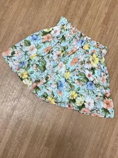 Heather花柄 ミニスカート フレア キュロット　ウエストゴムのサムネイル