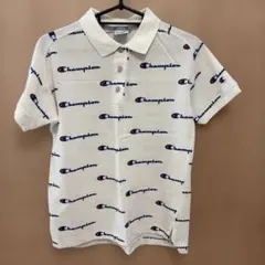 Champion レディース ゴルフ ポロシャツ 総柄 ホワイト Lのサムネイル