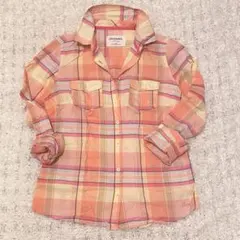 【美品】Aeropostale マドラスチェックシャツ ピンクイエロー