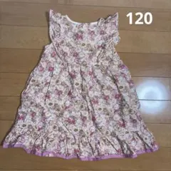 べべ　花柄ノースリーブワンピース　120