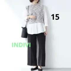 INDIVI レイヤードプルオーバーブラウス サイズ15