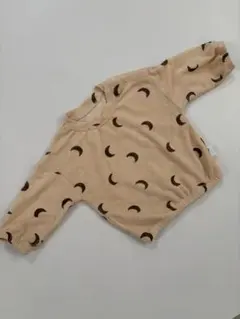 ベージュ 月模様 トレーナー