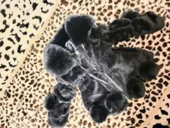 ♥️ブラック ファー ジャケット ボンボン付き♥️