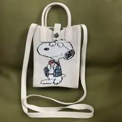 スヌーピー PEANUTS ニットショルダーバッグ　レアのサムネイル