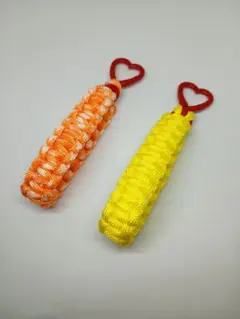 【ハンドメイド】パラコード製「海老」ストラップ 2色セット