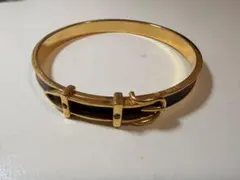 極美品！ エルメス ブレスレット ビンテージ ブラック ゴールド 24A 
