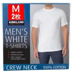 コストコ　カークランド　メンズ　ホワイトTシャツ Mサイズ　2枚のサムネイル