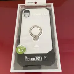 iPhoneXRケースカバー リングスタンド付 ラスタバナナ アイフォン