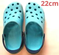 サンダル 水色 男の子 女の子 クロックス風 22cm