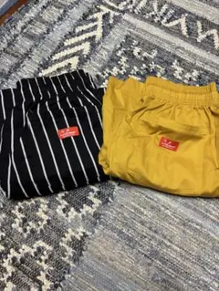 クックマン　COOKMAN ストライプ・イエローパンツセット Lサイズ